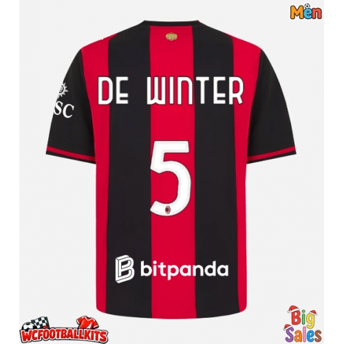 AC Milan Koni De Winter #5 Replica Home Stadium Shirt 2026-27 Short Sleeve